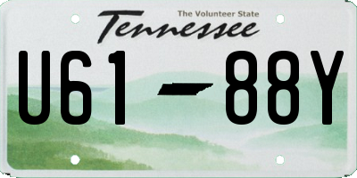 TN license plate U6188Y