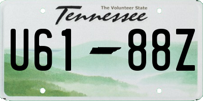 TN license plate U6188Z