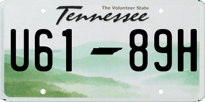 TN license plate U6189H