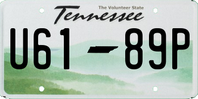TN license plate U6189P