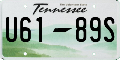 TN license plate U6189S