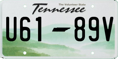 TN license plate U6189V
