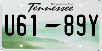 TN license plate U6189Y