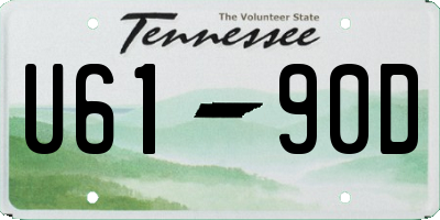 TN license plate U6190D