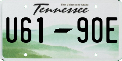 TN license plate U6190E