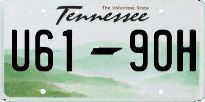 TN license plate U6190H