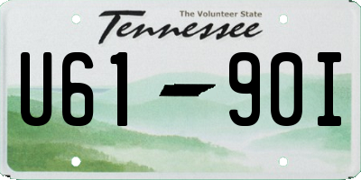 TN license plate U6190I