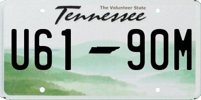 TN license plate U6190M
