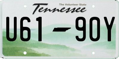 TN license plate U6190Y