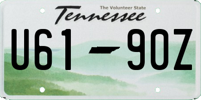 TN license plate U6190Z