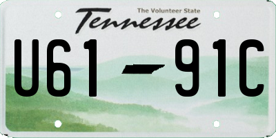 TN license plate U6191C