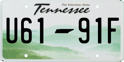 TN license plate U6191F