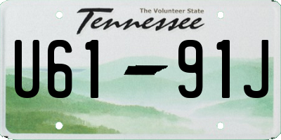 TN license plate U6191J