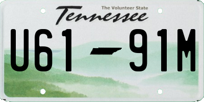 TN license plate U6191M
