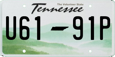TN license plate U6191P