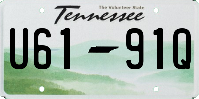 TN license plate U6191Q
