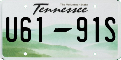 TN license plate U6191S