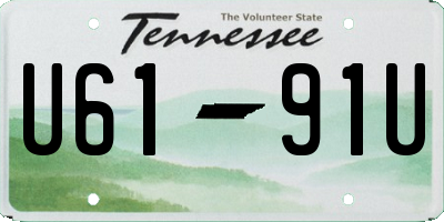 TN license plate U6191U