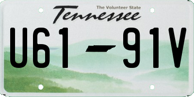 TN license plate U6191V