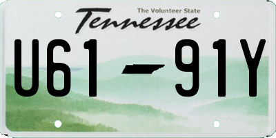 TN license plate U6191Y