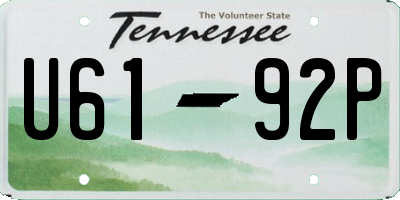 TN license plate U6192P