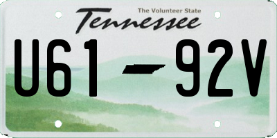 TN license plate U6192V