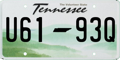 TN license plate U6193Q