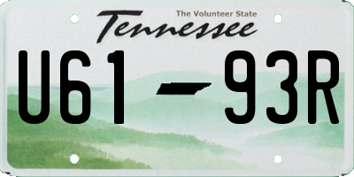 TN license plate U6193R