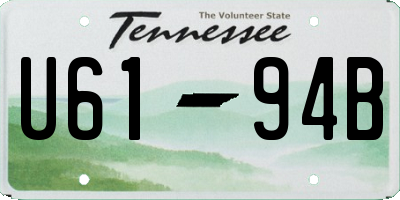 TN license plate U6194B
