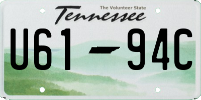 TN license plate U6194C