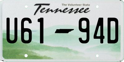 TN license plate U6194D