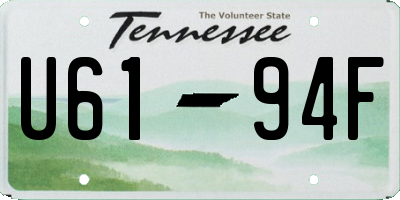 TN license plate U6194F