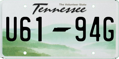TN license plate U6194G