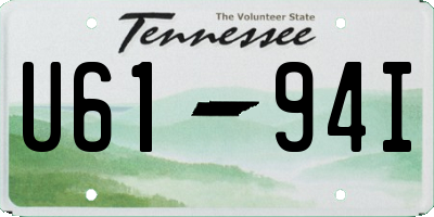 TN license plate U6194I