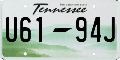 TN license plate U6194J