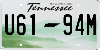 TN license plate U6194M