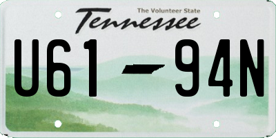 TN license plate U6194N
