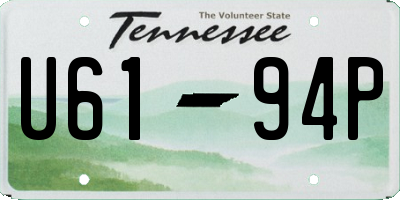 TN license plate U6194P