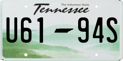 TN license plate U6194S