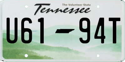 TN license plate U6194T