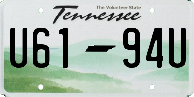 TN license plate U6194U