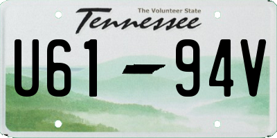 TN license plate U6194V