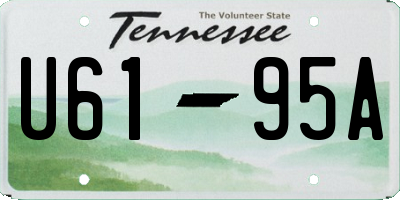 TN license plate U6195A