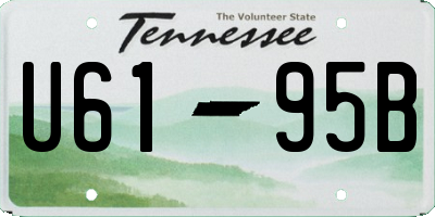 TN license plate U6195B
