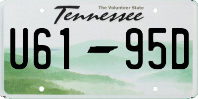 TN license plate U6195D