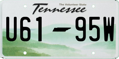 TN license plate U6195W
