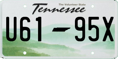 TN license plate U6195X