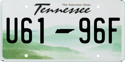TN license plate U6196F