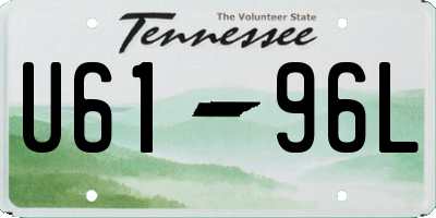 TN license plate U6196L
