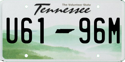 TN license plate U6196M